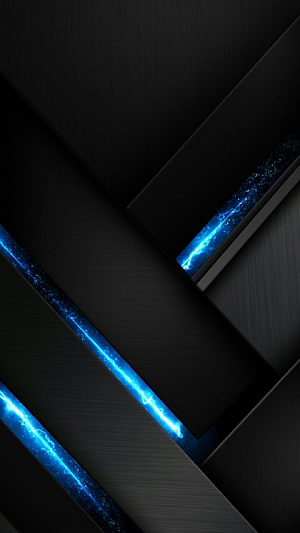 Abstract Dark Blue Neon Lightning Wallpaper HD phone wallpaper