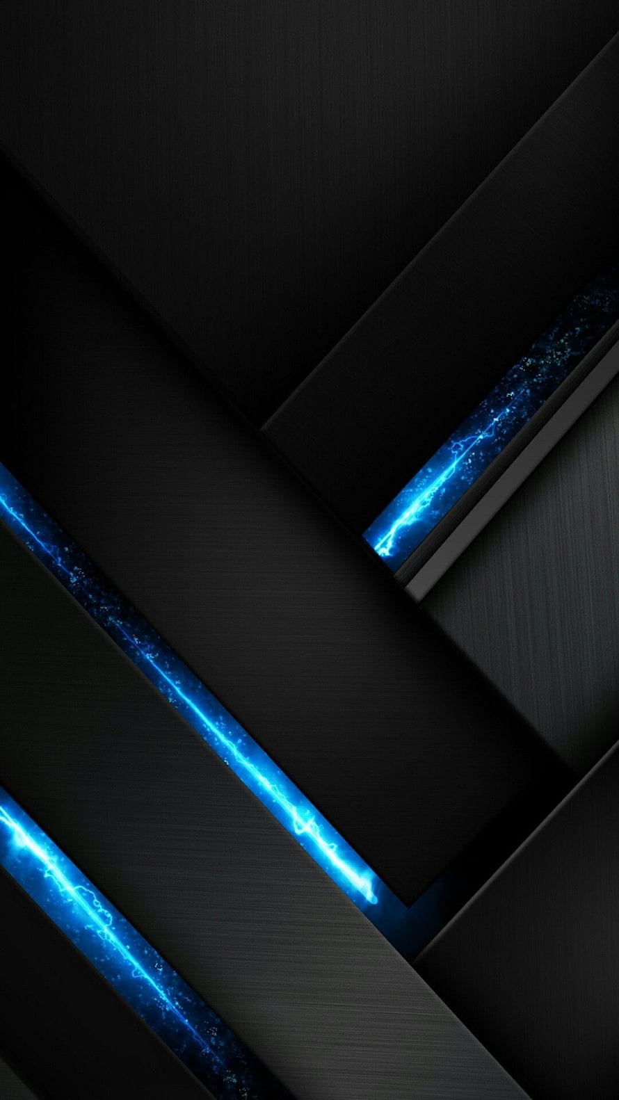Abstract Dark Blue Neon Lightning Wallpaper HD phone wallpaper