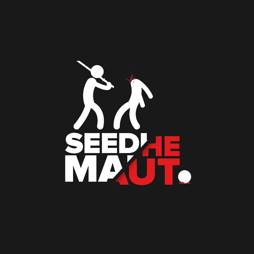 Seed The Maut Logo with Stick Figures and Baseball Bat HD phone wallpaper