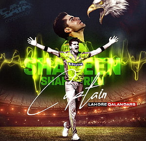 Shaheen Shah Afridi Celebrating as Lahore Qalandars Captain in PSL Cricket HD wallpaper