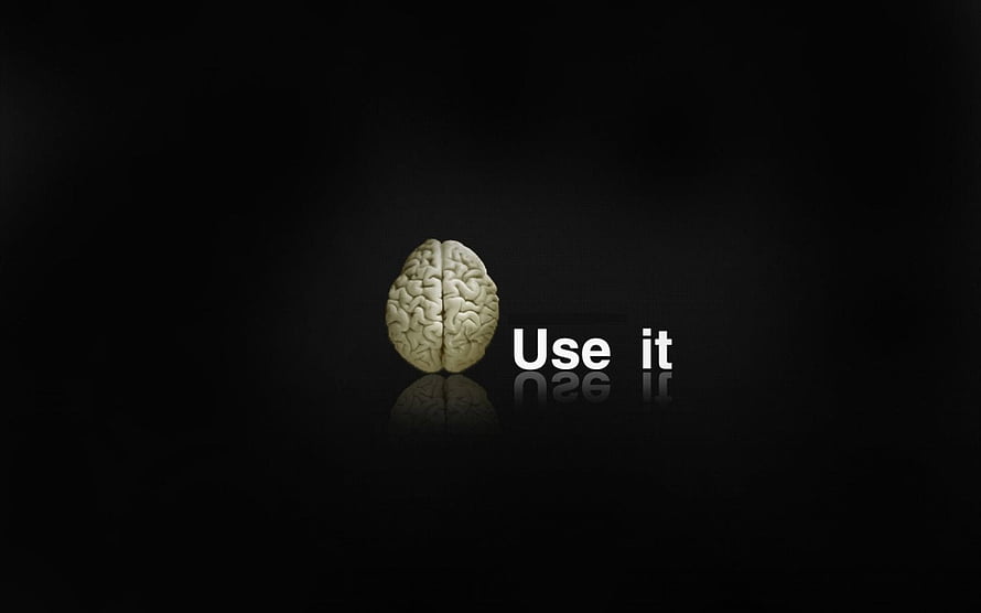 Human Brain Model on Black Background with Use It Text, 4 Best for Work HD wallpaper