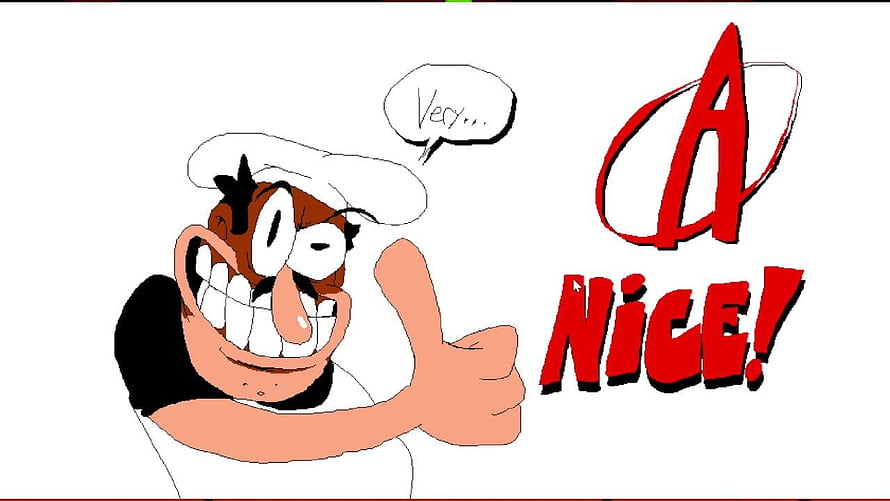 Pizza Tower Character Giving a Thumbs Up with A Nice Grade HD wallpaper