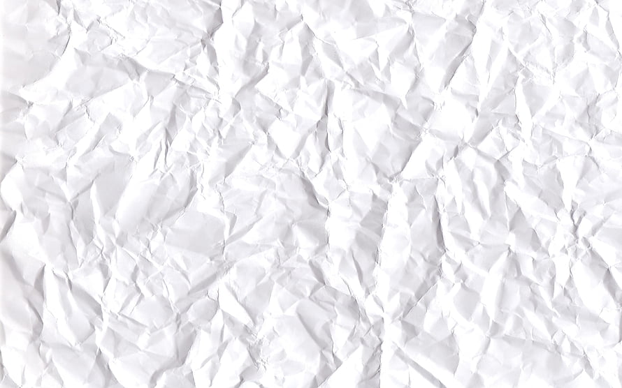 Crumpled White Paper Texture Background with Soft Shadows and Folds HD wallpaper