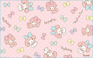 My Melody and My Sweet Piano Cute Pink Pattern Wallpaper HD wallpaper