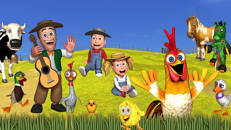 La Granja de Zenón 3D Farm Characters and Animals on a Sunny Green Hill HD wallpaper