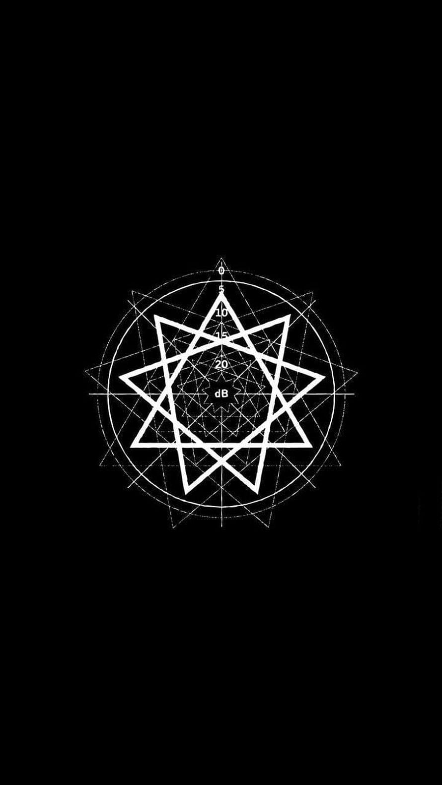 Slipknot Geometric Star Logo on Black Background HD phone wallpaper