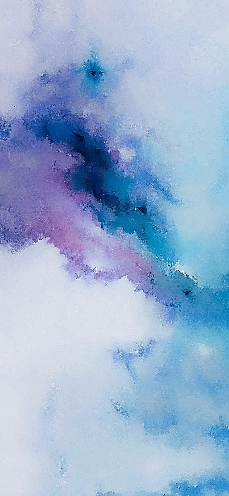 Abstract Blue and Purple Cloud Painting with Soft Pastel Gradients HD phone wallpaper