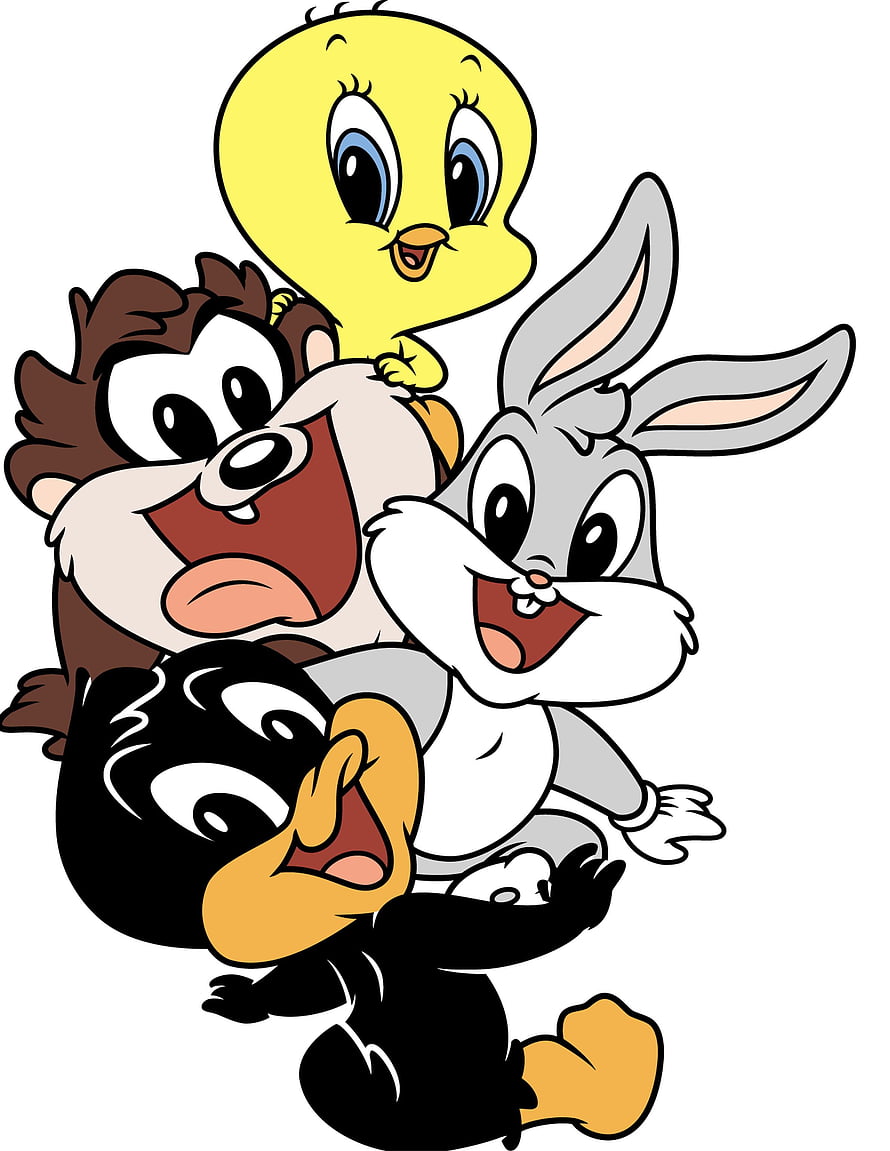 Looney Tunes Baby Characters Group Illustration Featuring Bugs Bunny, Daffy Duck, Taz, and Tweety HD phone wallpaper