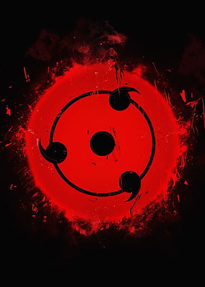 Red Mangekyou Sharingan Anime Eye Symbol Wallpaper, Sharingan on Dog, naruto with sharingan HD phone wallpaper