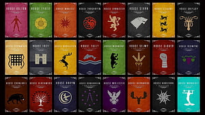 Game of Thrones House Sigils and Mottos Collection Poster HD wallpaper