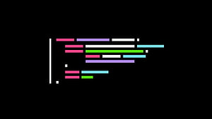 Abstract Glitch Art Wallpaper With Colorful Horizontal Bars On Black Background HD wallpaper