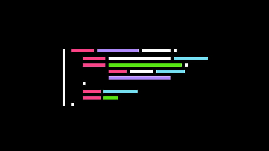 Abstract Glitch Art Wallpaper With Colorful Horizontal Bars On Black Background HD wallpaper