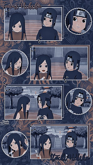 Itachi Uchiha and Izumi Uchiha Anime Character Wallpaper HD phone wallpaper