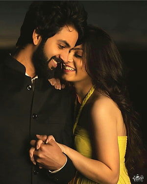 Romantic Indian couple portrait with warm lighting and intimate embrace HD phone wallpaper