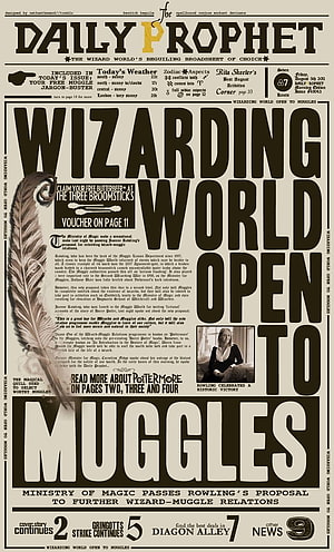Daily Prophet Wizarding World Open To Muggles Harry Potter Newspaper HD phone wallpaper
