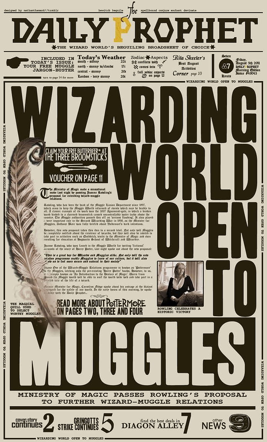 Daily Prophet Wizarding World Open To Muggles Harry Potter Newspaper HD phone wallpaper