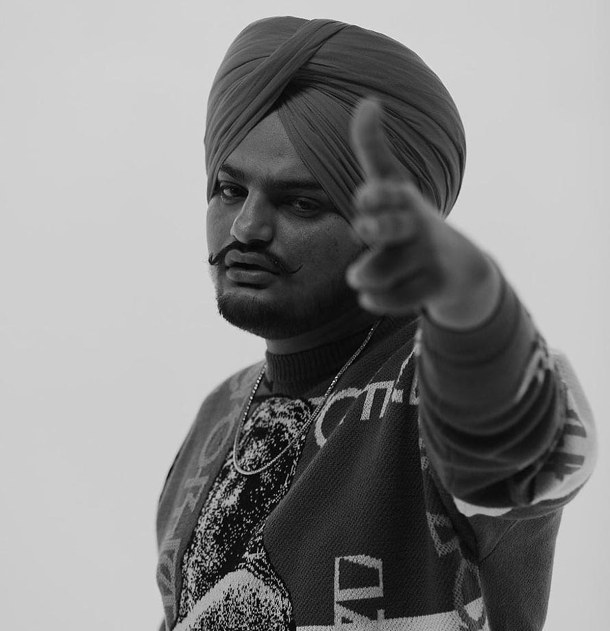 Portrait of a man wearing a turban pointing finger at camera in black and white, Sidhu Moose Wala Latest, sidhu moose wala graphy HD phone wallpaper