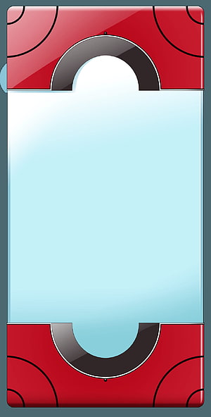 Red and Blue Pokemon Pokedex Template with Minimalist Screen Design HD phone wallpaper