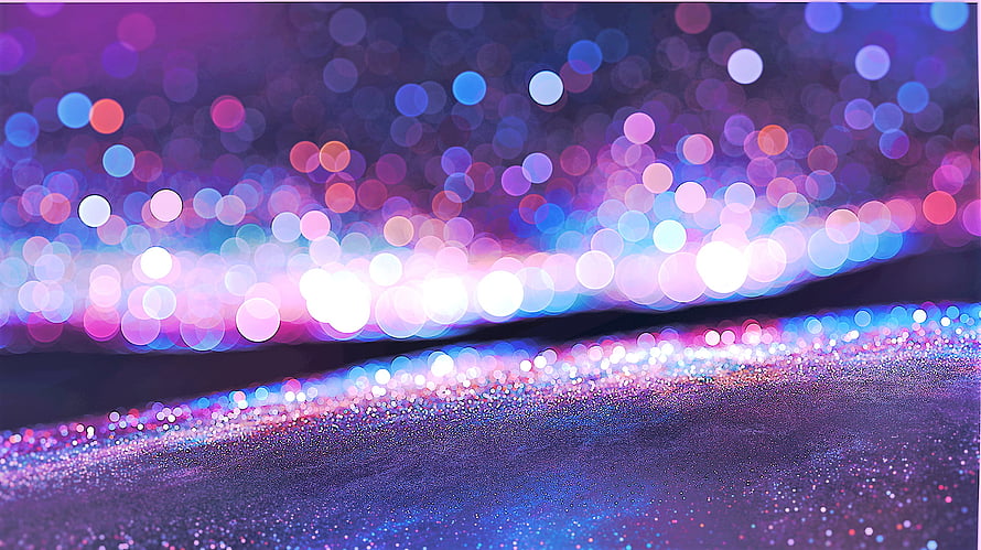 Magical Purple and Blue Glitter Bokeh Abstract Background HD wallpaper