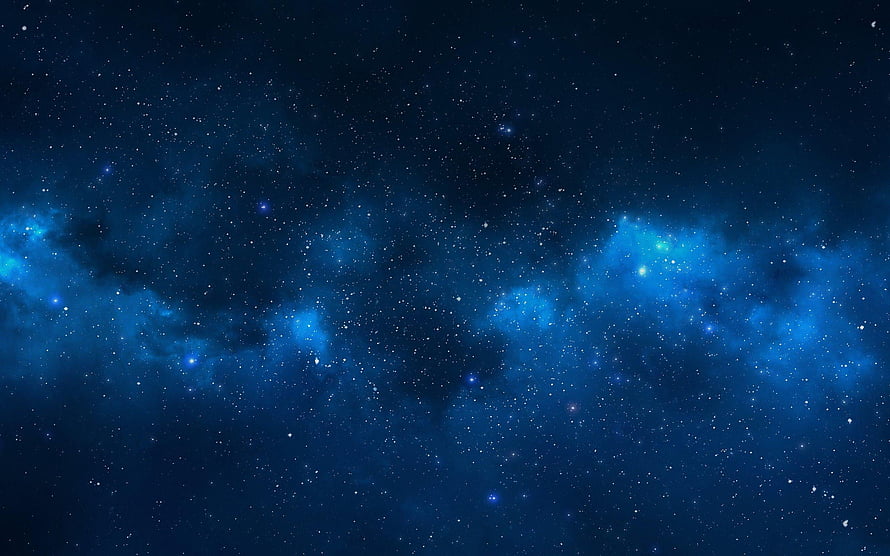 Deep Space Blue Nebula and Star Field with Milky Way Dust Lanes HD wallpaper