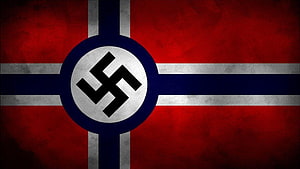 Historical Nazi Party Flag Design With Swastika Emblem And Nordic Cross Pattern HD wallpaper