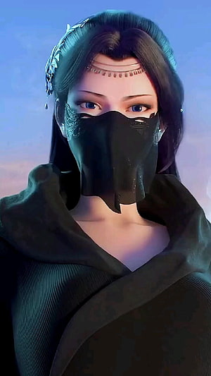 Mysterious Anime Woman With Black Mask And Silver Hair Accessories, 190 Battle through the heaven ideas, yun zhi HD phone wallpaper