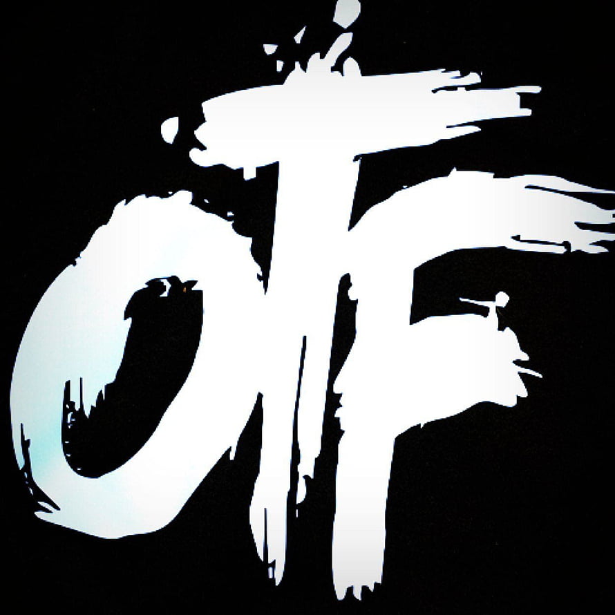 OTF Only The Family Grunge Brush Lettering Logo on Black Background HD phone wallpaper