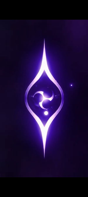 Genshin Impact Vision Symbol Purple Glowing Emblem Wallpaper HD phone wallpaper