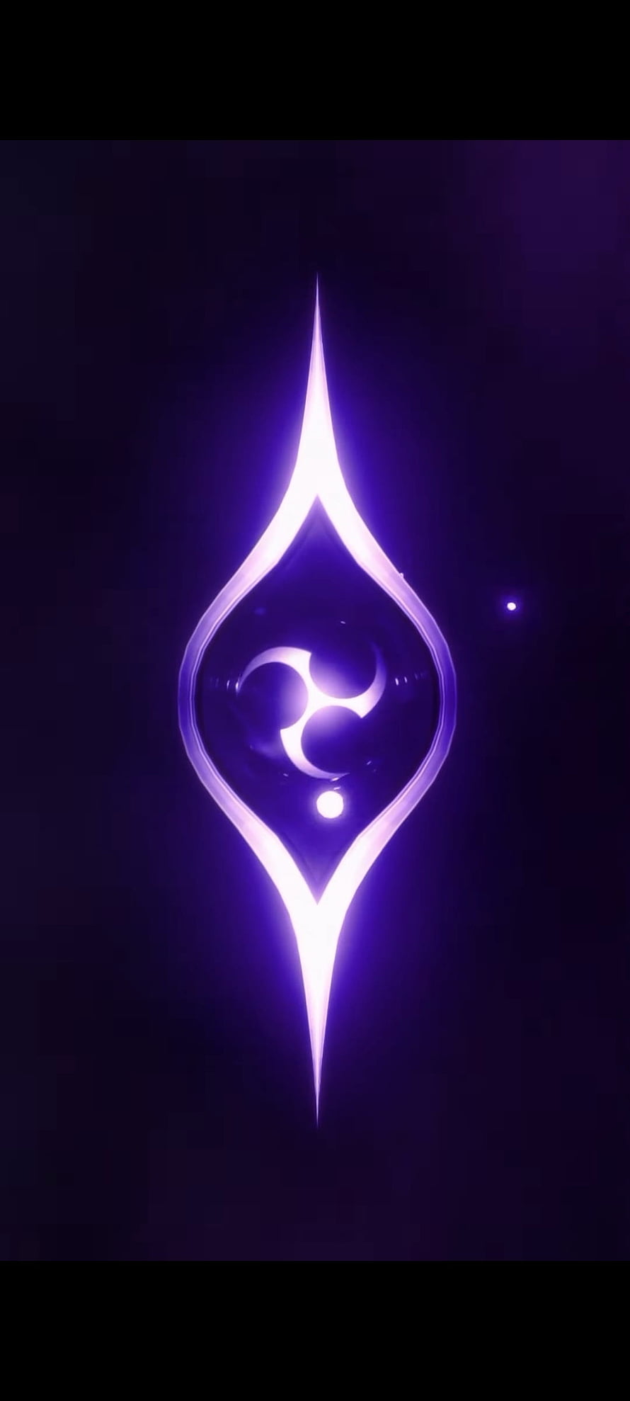 Genshin Impact Vision Symbol Purple Glowing Emblem Wallpaper HD phone wallpaper