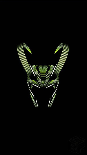 Black Panther Neon Line Art Minimalist Abstract Mask Illustration HD phone wallpaper