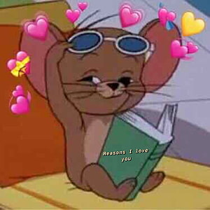 Jerry the Mouse Wearing Sunglasses and Reading a Book Surrounded by Floating Hearts HD phone wallpaper