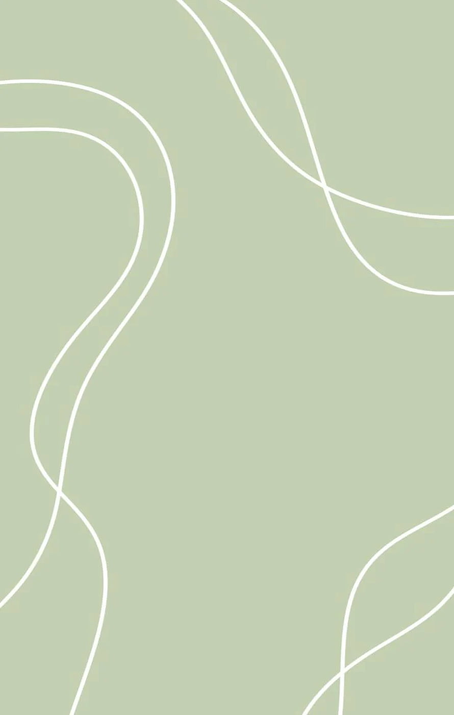 Minimalist Sage Green Abstract Wallpaper With White Wavy Lines HD phone wallpaper