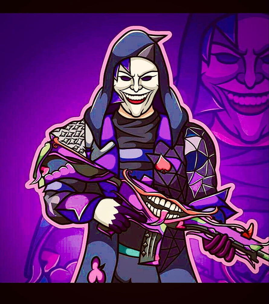 PUBG Mobile Joker Skin Character Artwork with Purple Hood and Mask HD phone wallpaper