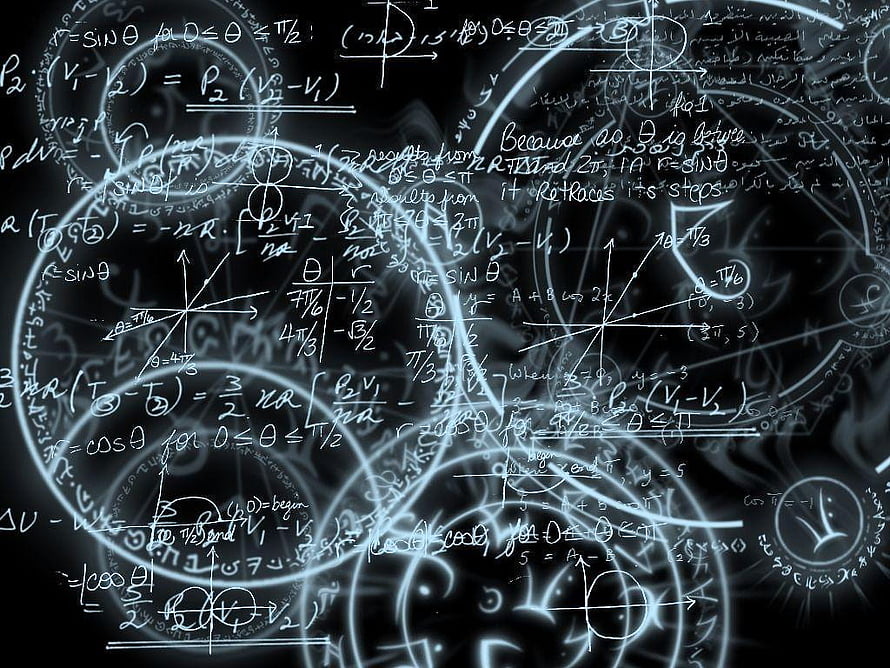 Complex Physics And Mathematics Equations On Blackboard Background HD wallpaper