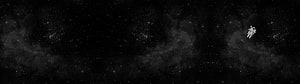Lone Astronaut Floating in Deep Space Amidst Stars and Nebula HD wallpaper