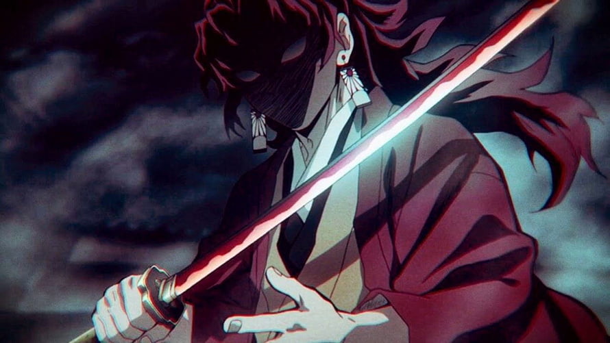 Yoriichi Tsugikuni Wielding His Glowing Nichirin Blade in Demon Slayer HD wallpaper
