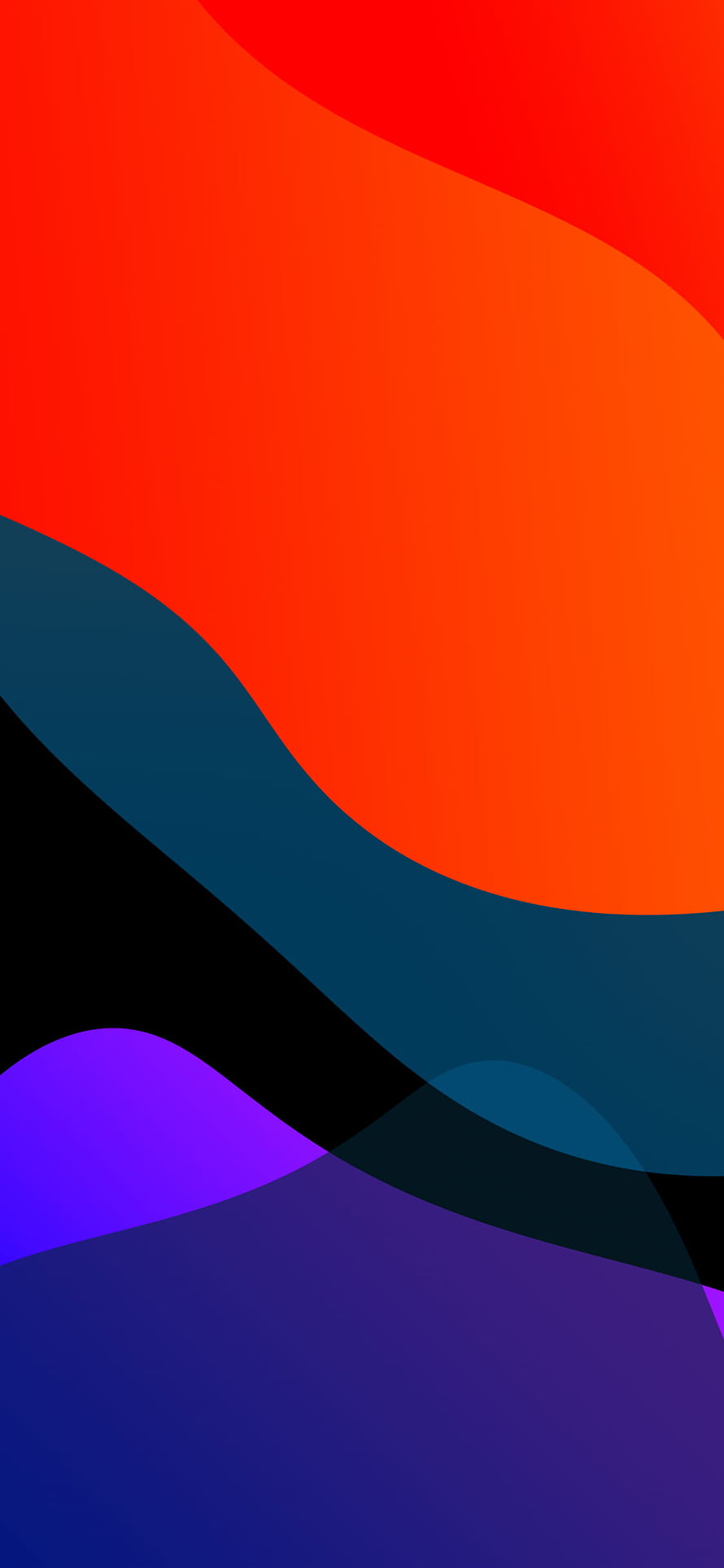 Abstract Gradient Wallpaper With Smooth Curved Shapes In Red, Orange, Blue, And Purple HD phone wallpaper