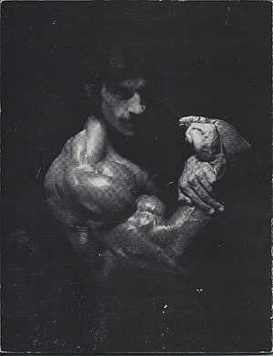 Vintage black and white photograph of a muscular man flexing his bicep in a dramatic pose, Heavy Duty, mike mentzer HD phone wallpaper