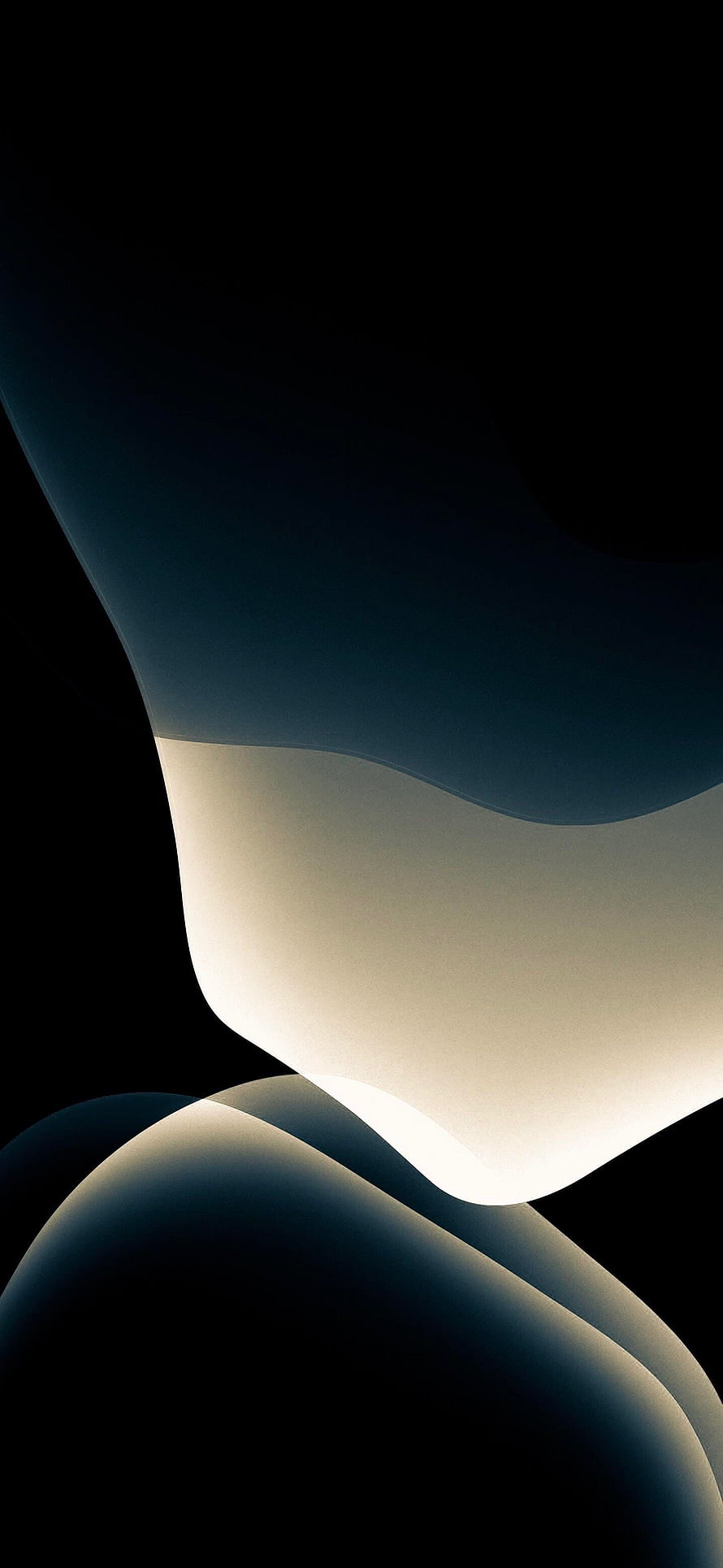 Abstract Dark Blue and Cream Curved Shapes Wallpaper HD phone wallpaper