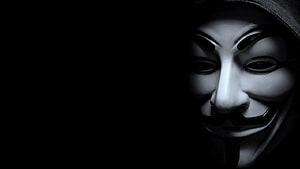 Anonymous Guy Fawkes Mask in Dark Shadows HD wallpaper