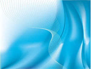 Flowing Sky Blue Abstract Background with Delicate White Line Art and Soft Gradient Waves HD wallpaper