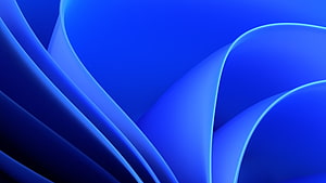 Windows 11 Default Blue Abstract Wave Wallpaper HD wallpaper