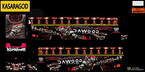 Dawood Rise of a Don truck livery design by KASARAGOD featuring Kombat branding and red graphics HD wallpaper