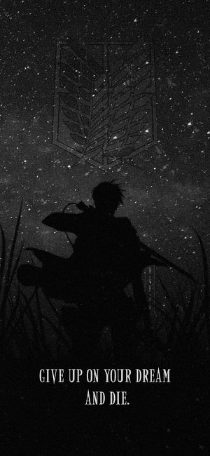 Attack on Titan Eren Yeager Wings of Freedom Quote Wallpaper HD phone wallpaper