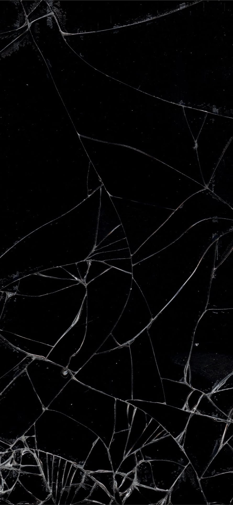 Dark Shattered Glass Texture With Cracked Surface Pattern HD phone wallpaper
