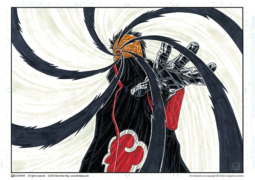 Pain Path from Naruto Wearing Akatsuki Cloak and Reaching Out HD wallpaper