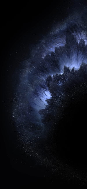 Dark Mode Galaxy Nebula Wallpaper with Deep Space Stars and Cosmic Dust HD phone wallpaper