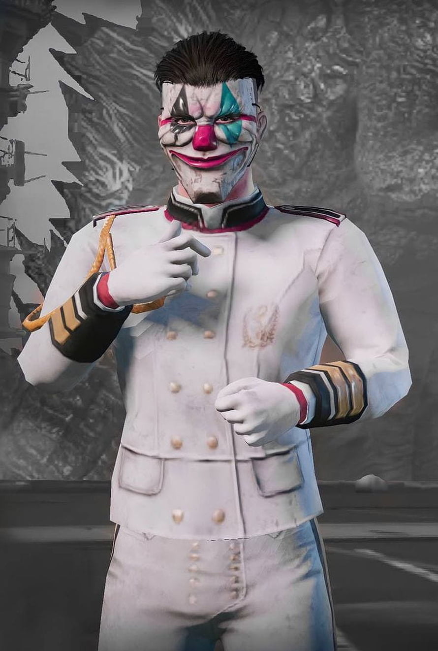 Cody in White Clown Suit and Face Paint from Tekken 8 HD phone wallpaper