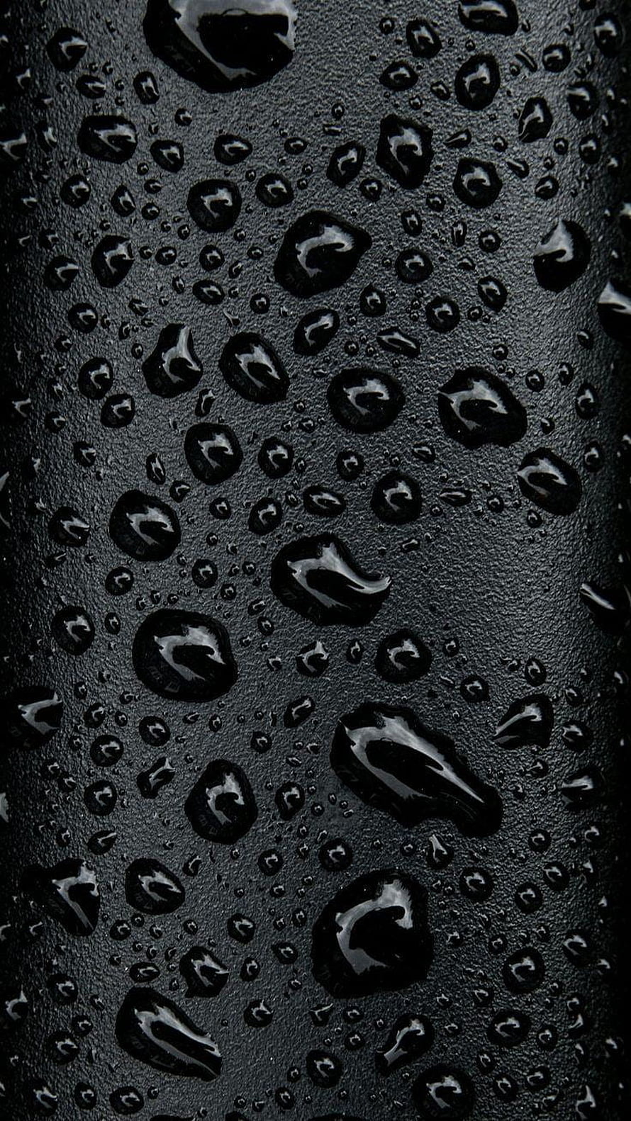 Macro Photography of Rain Droplets on a Dark Textured Surface HD phone wallpaper