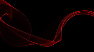 Dark Red Abstract Flowing Ribbons on Black Background HD wallpaper